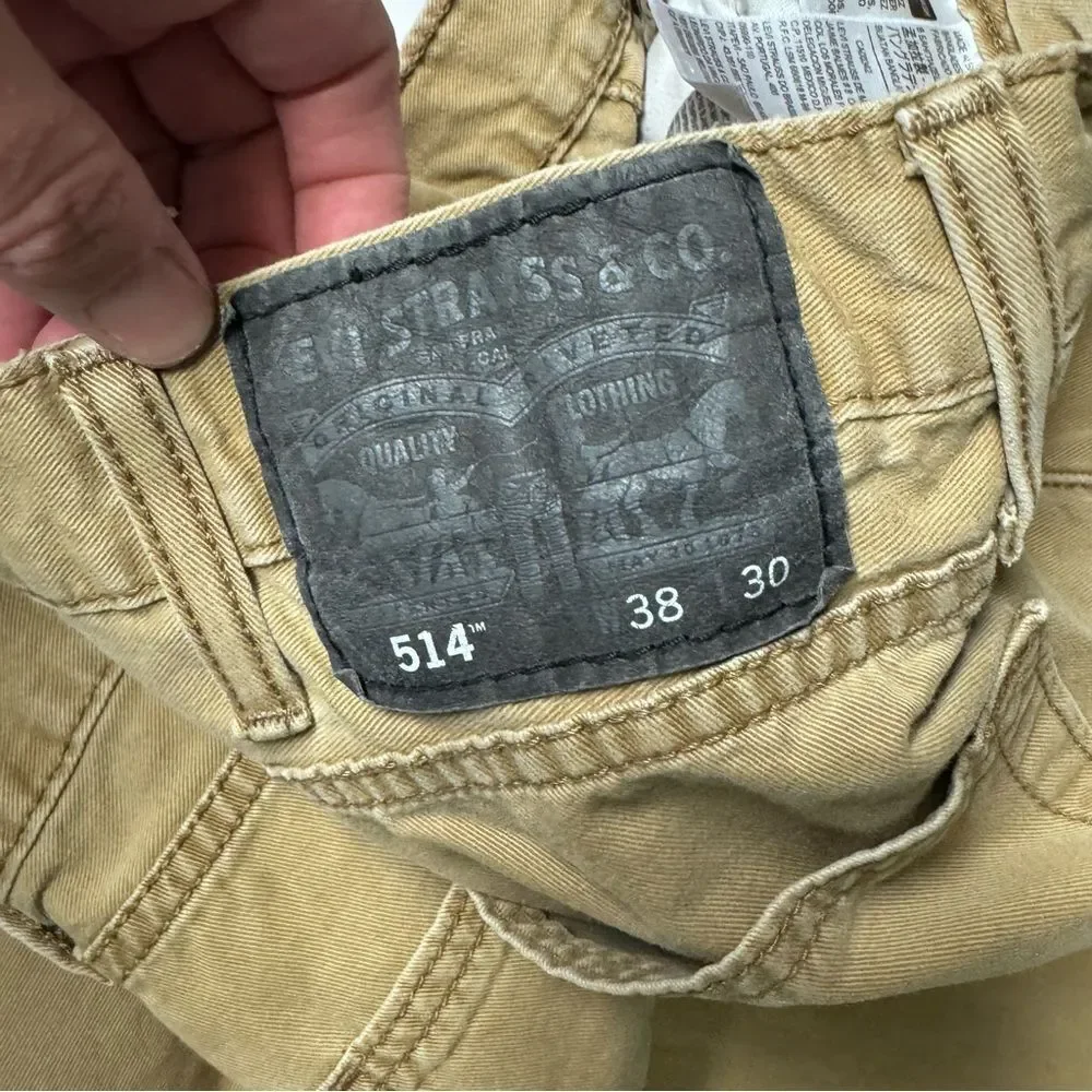 Levi's style 514 Size 38x30 Tan pants men’s 38 waist 30 length - Picture 5 of 5